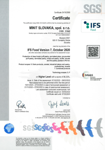 IFS certifikat 2022